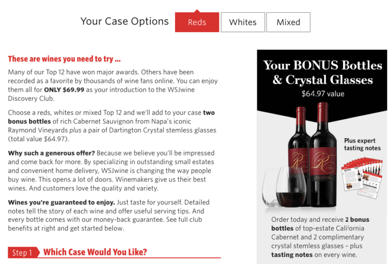 WSJ wine site