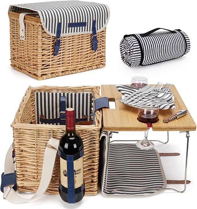 Wicker Picnic Basket for 2 Persons
