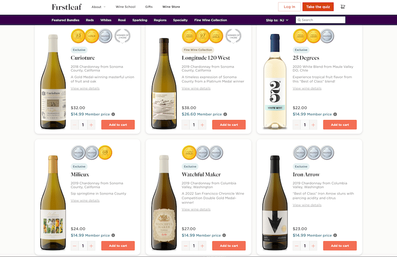 Chardonnay wine by Firstleaf