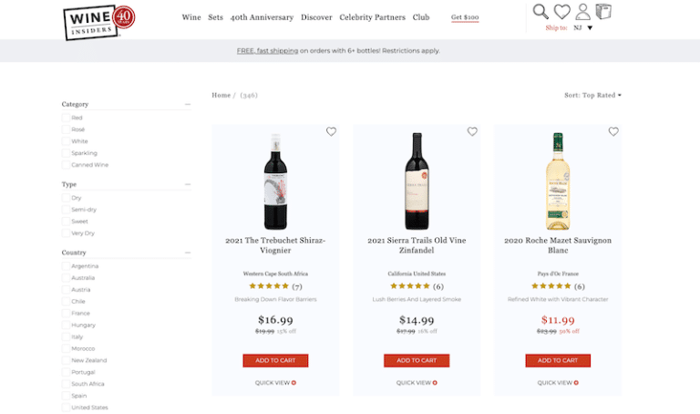 wine insiders online store